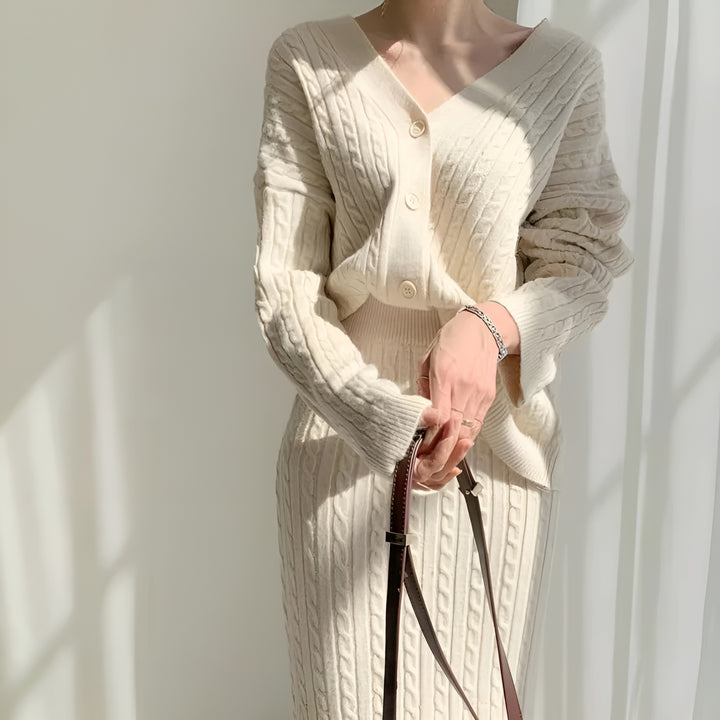 Siena Knitted Cardigan Set