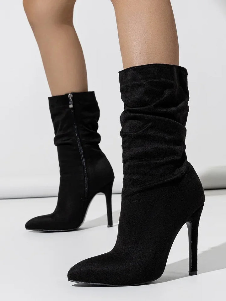 Velvet Stiletto Boot