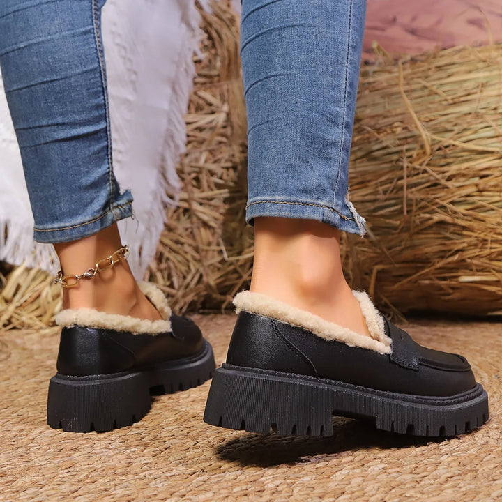 Sherpa Lined Platform Loafer