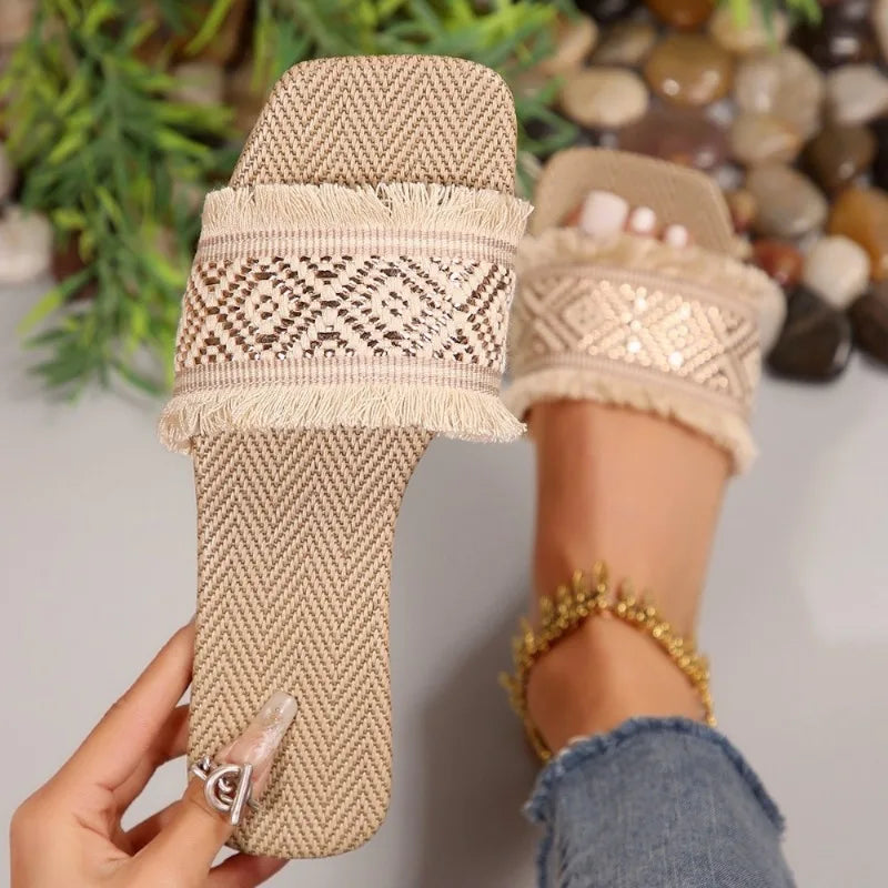 Boho Fringe Flats