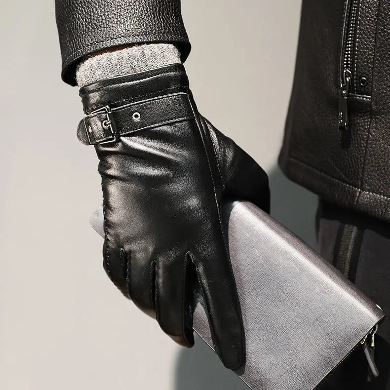 Henry Fitted Gloves | Buckle Strap Wrist-Length Gloves