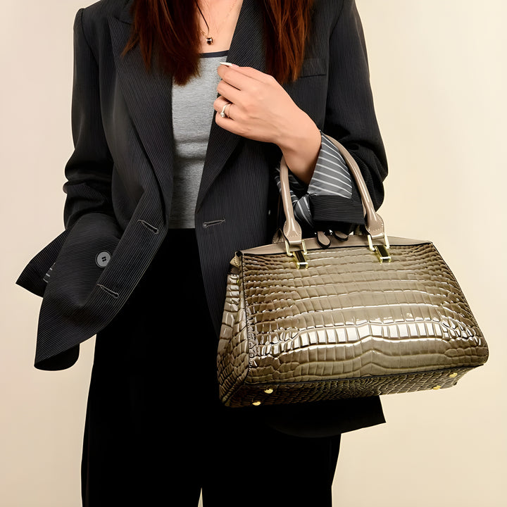 Camila Embossed Croc Bag