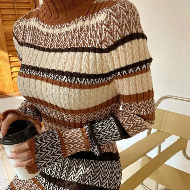 Color Block Sweater Dress