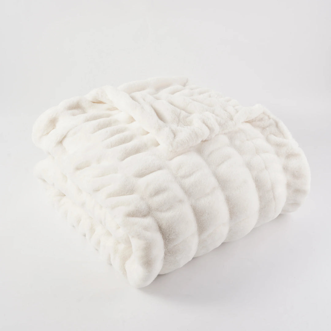 Versailles Faux Rabbit Fur Blanket