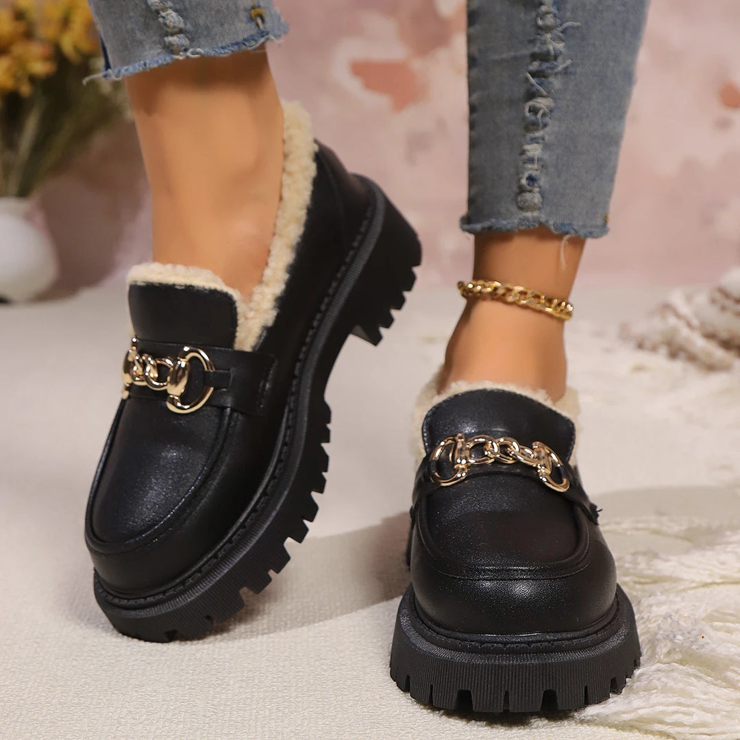 Sherpa Lined Platform Loafer