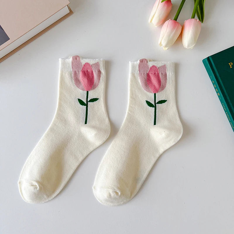 Kawaii Spring Mid Tube Socks