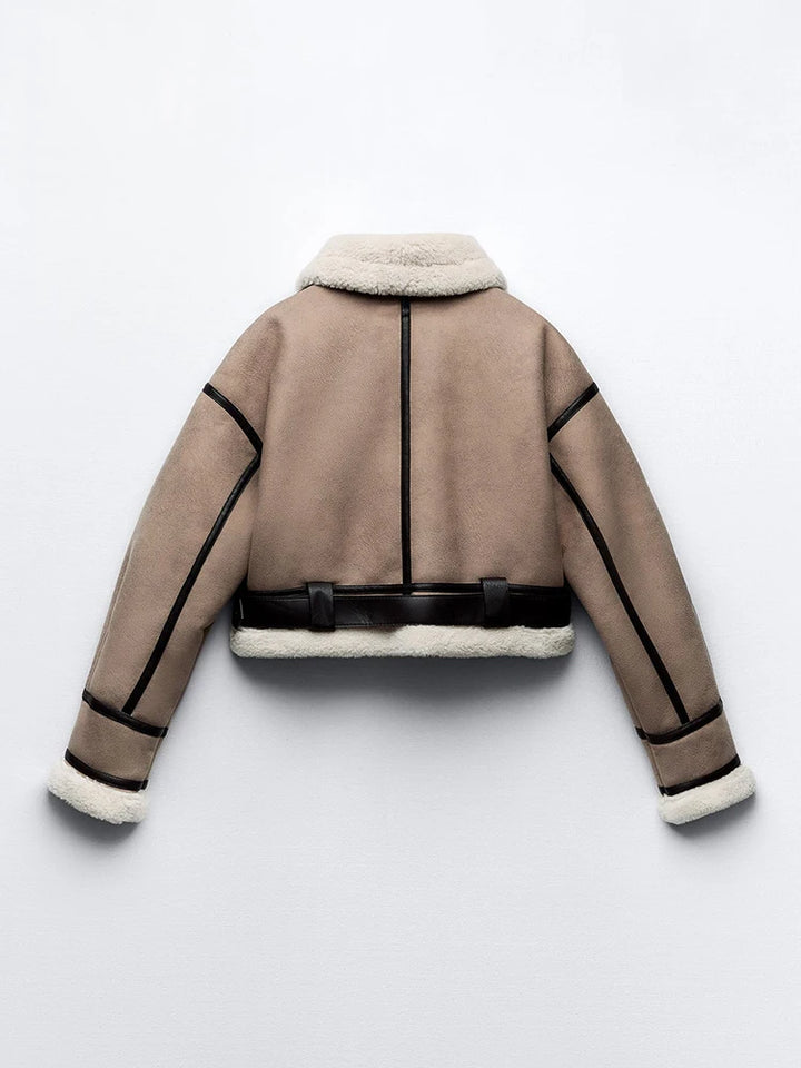 Cropped Sherpa Coat