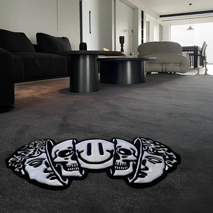 "Inner Happiness"  Cracked Skull Rug