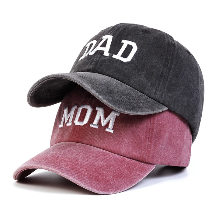 Stone Washed Embroidered, Mom & Dad Hat