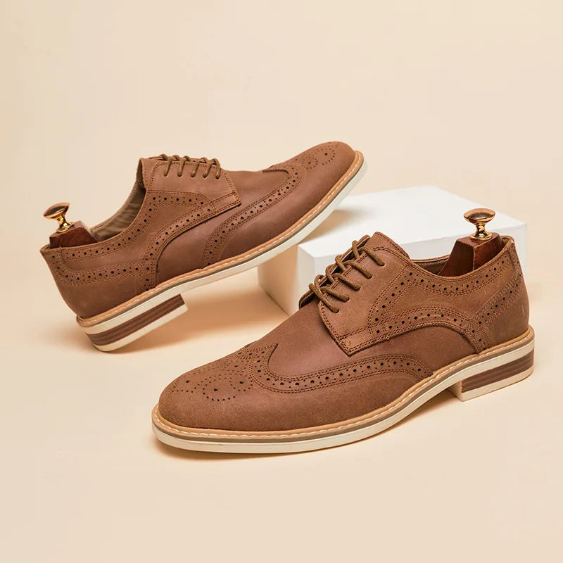 Alcantara Suede Wingtip Oxford