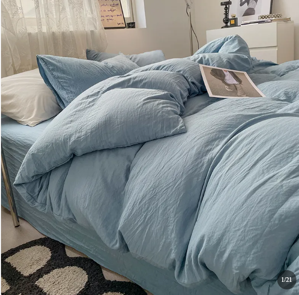 Minimalist Washed Cotton Bedding Set