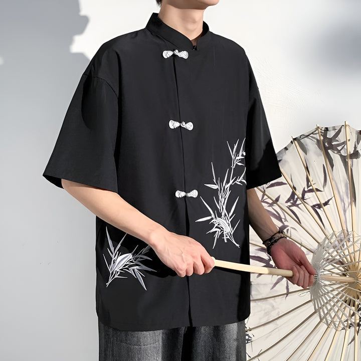 Zhou Embroidered Silk Shirt