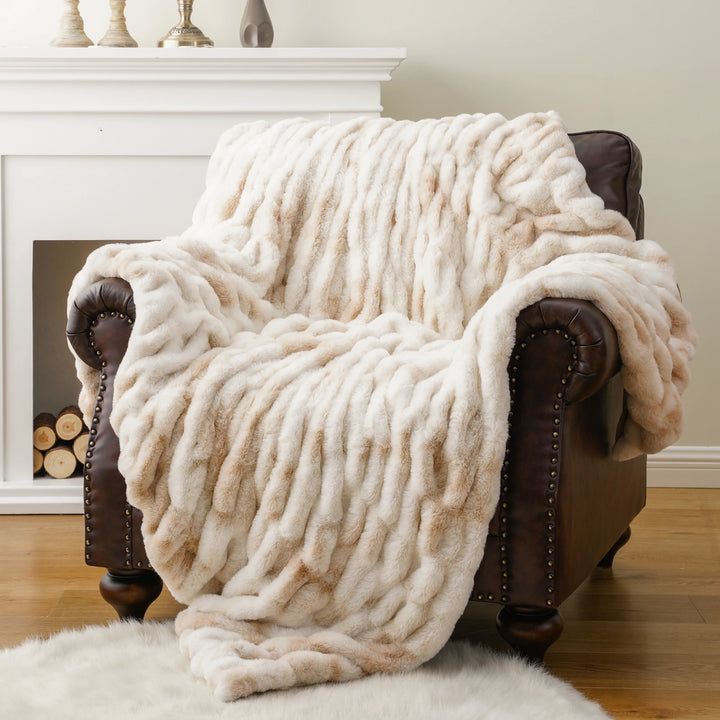 Versailles Faux Rabbit Fur Blanket