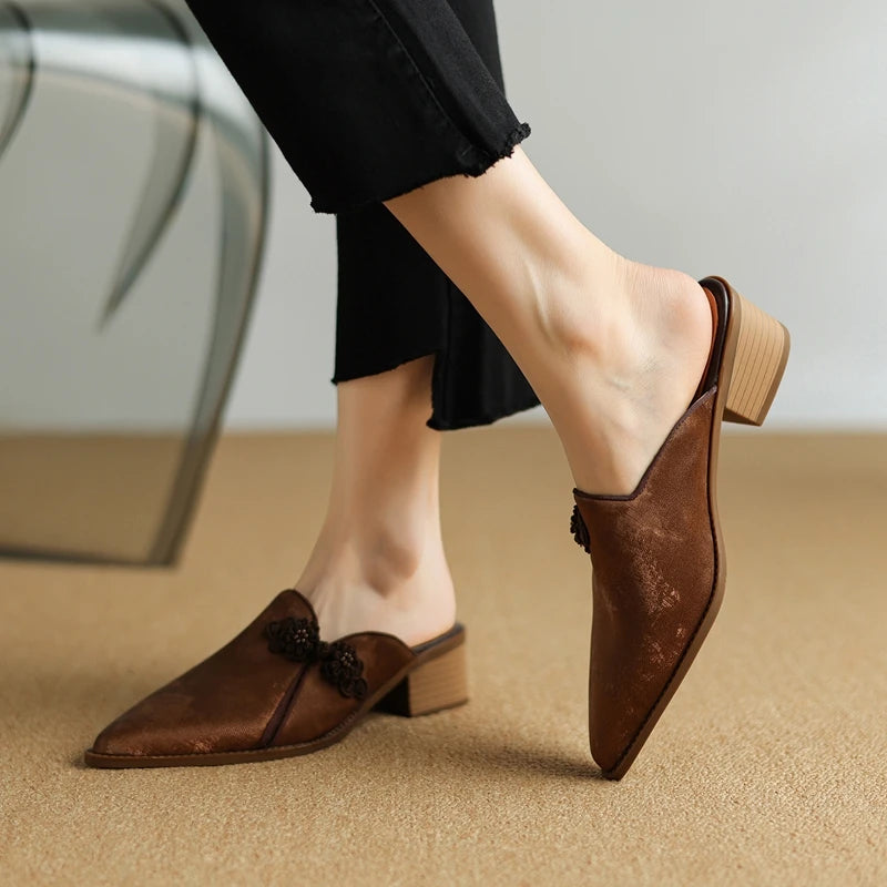 Céleste Leather Mules