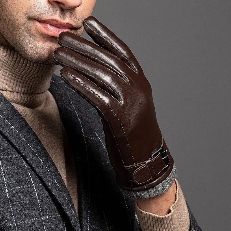 Henry Fitted Gloves | Buckle Strap Wrist-Length Gloves