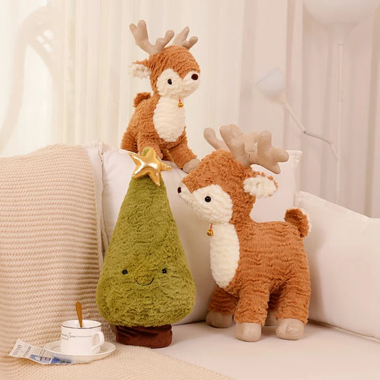 Reindeer & Tree Shaped Pillows - Holiday Edition Pillow Set