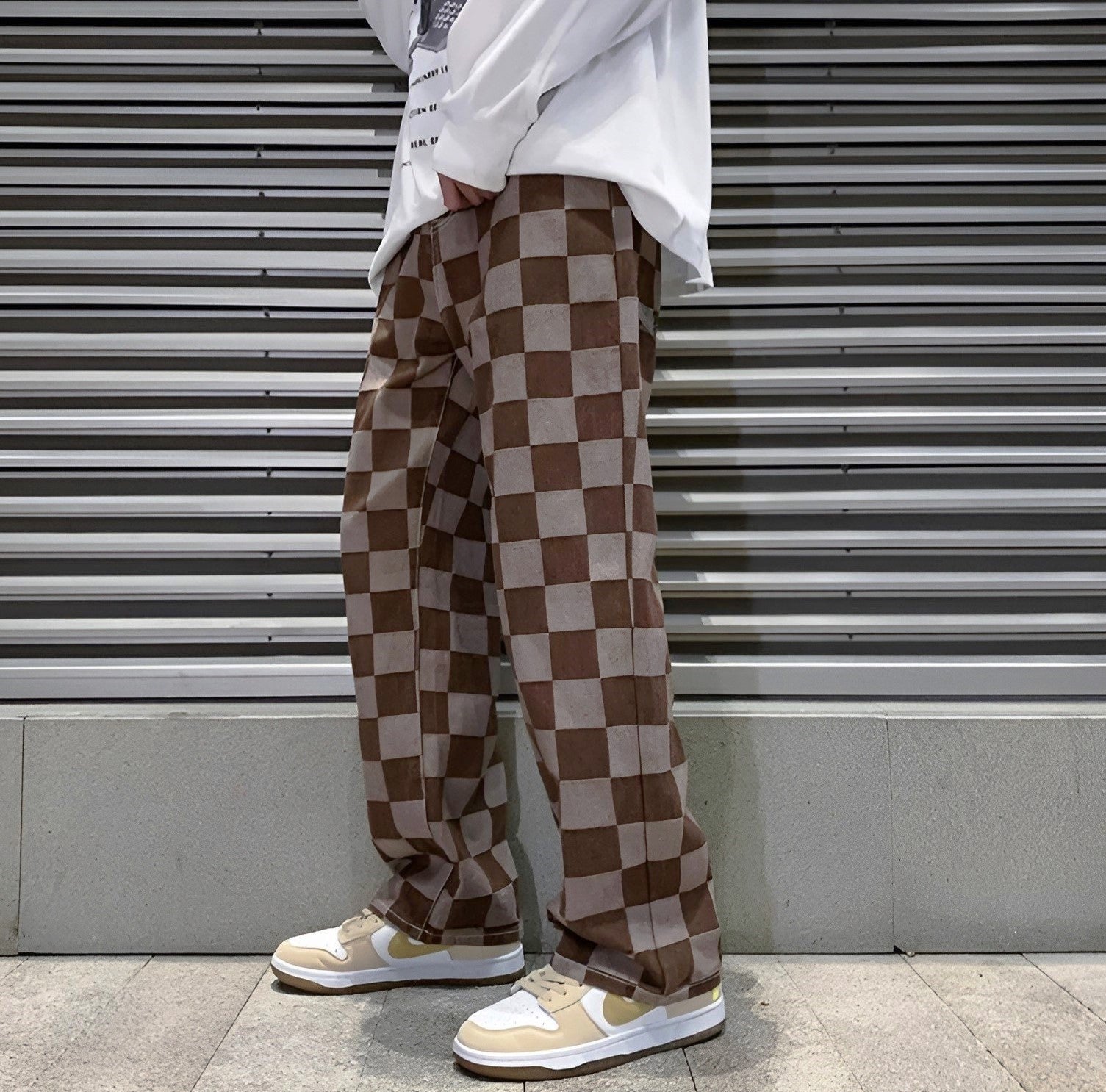 パンツ Neighborhood 02AW Check Denim Pants MULTICOLOR STUD DISTRESSED DENIM – WHO DECIDES WAR