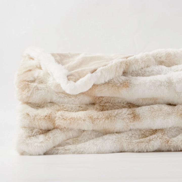 Versailles Faux Rabbit Fur Blanket