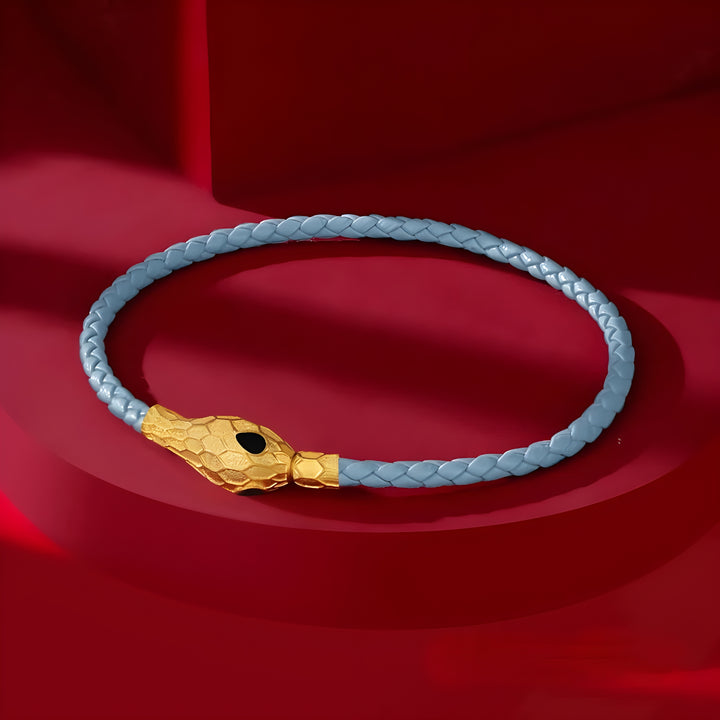 Year of the Snake: Braided Leather Bracelet