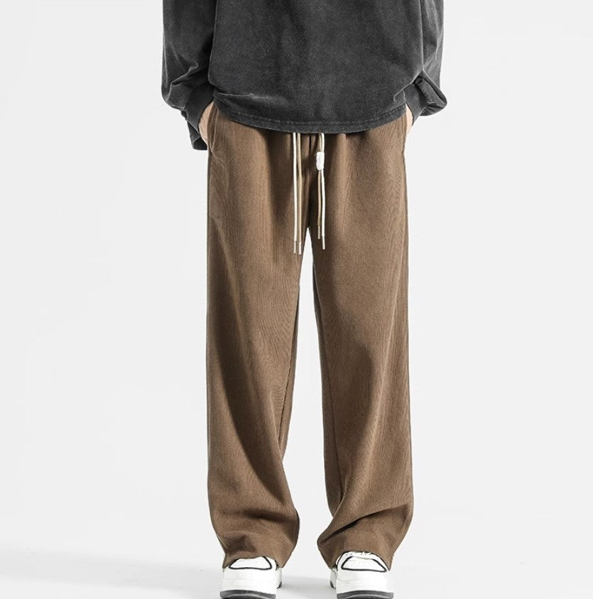 James Relaxed Fit Corduroy Track Pants | Side Stripe Drawstring Waist Corduroy Track Pants