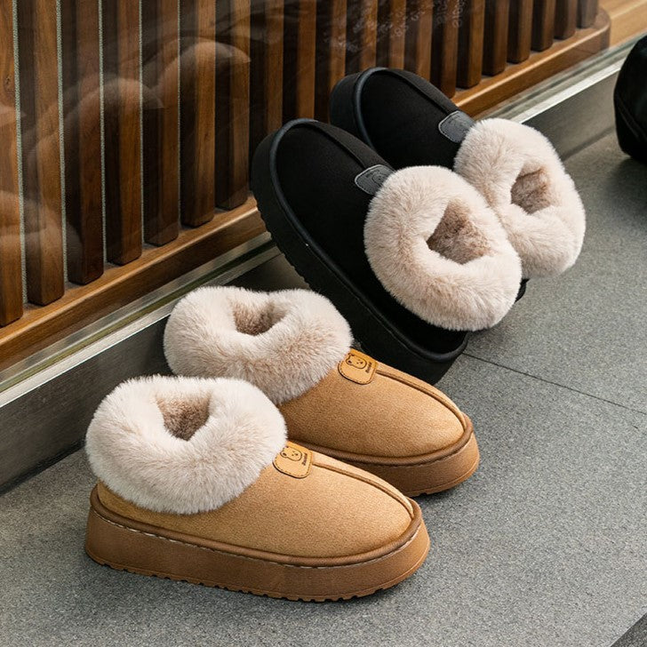 Sienna Plush Lined Bootie Slippers | Platform Sole Bootie Slippers