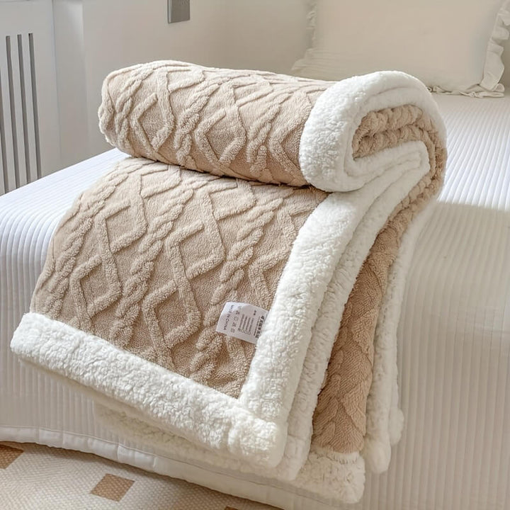 Contemporary Sherpa Fleece Throw Blanket