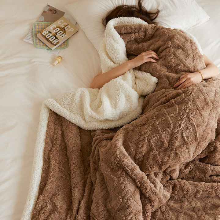 Contemporary Sherpa Fleece Throw Blanket