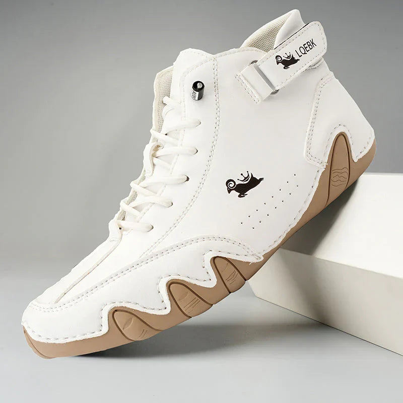 Lace-Up Ankle Boots – Solid Moc Toe Casual Design