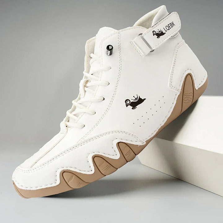 Lace-Up Ankle Boots – Solid Moc Toe Casual Design