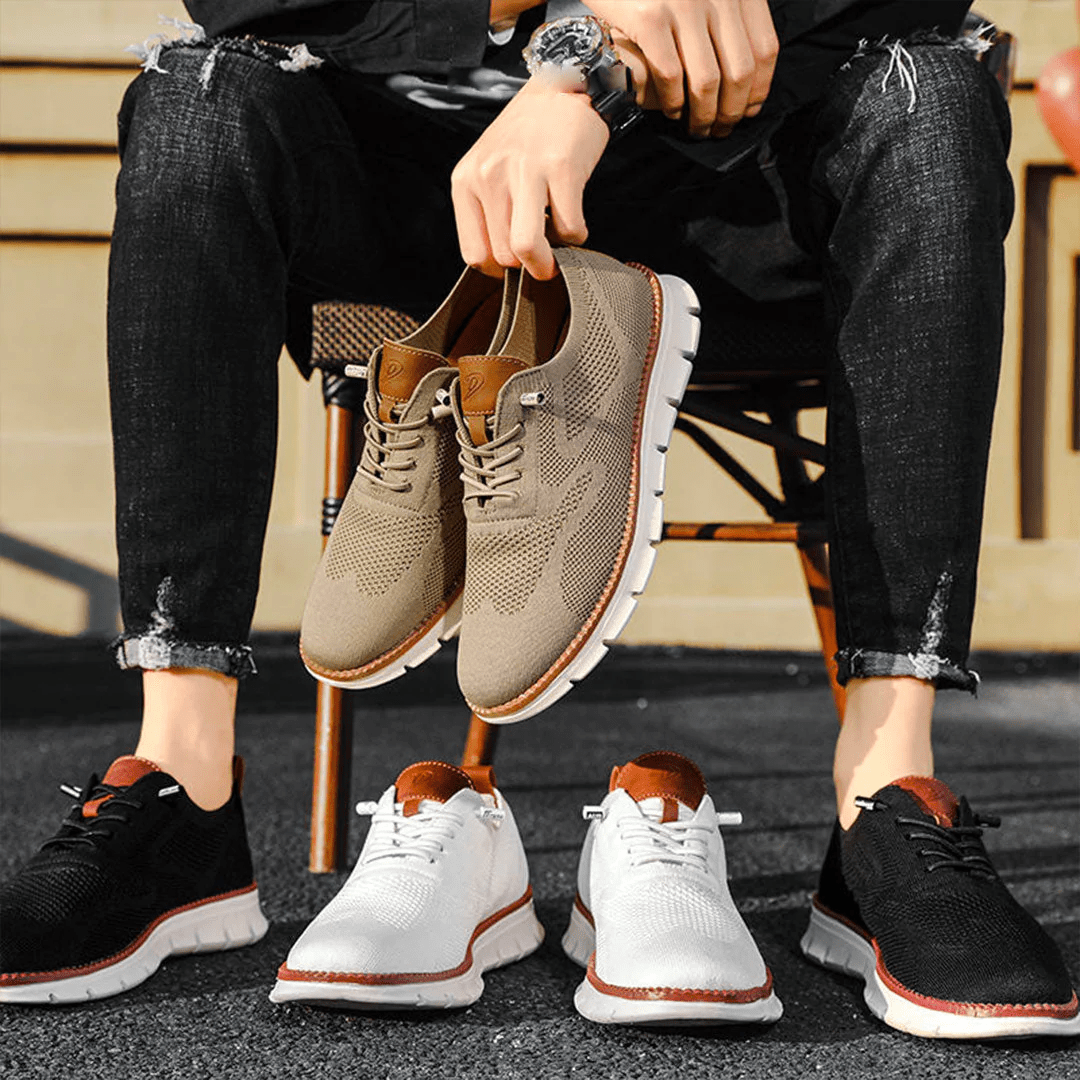 Arthur Textured Knit Oxfords | Lace-Up Sneaker Sole Oxfords