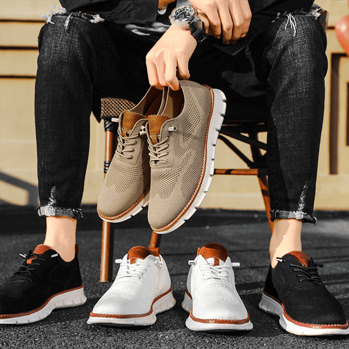 Arthur Textured Knit Oxfords | Lace-Up Sneaker Sole Oxfords