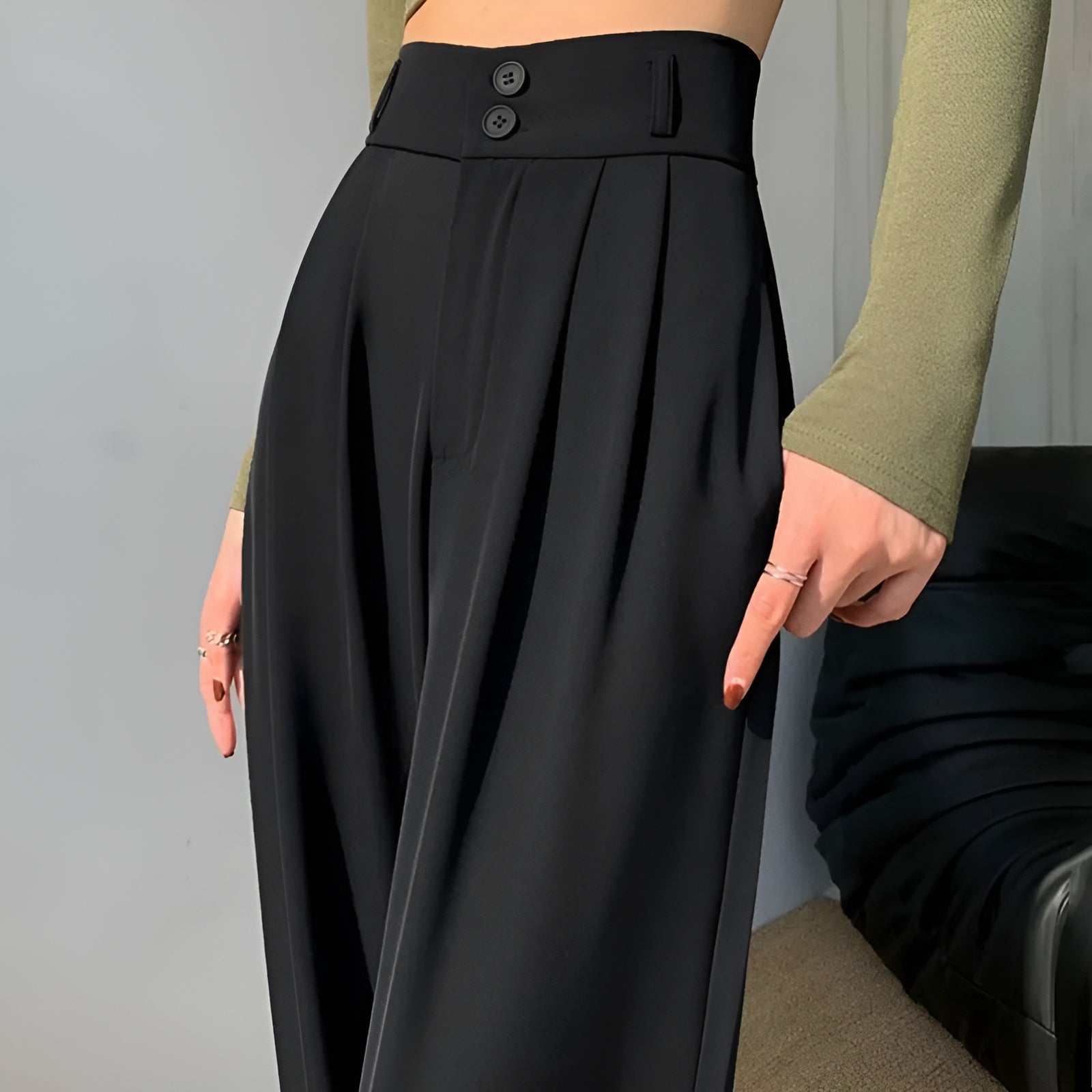 High-Waist Palazzo Trousers – Hudson & Mark High-Waist Palazzo Trousers – Hudson & Mark