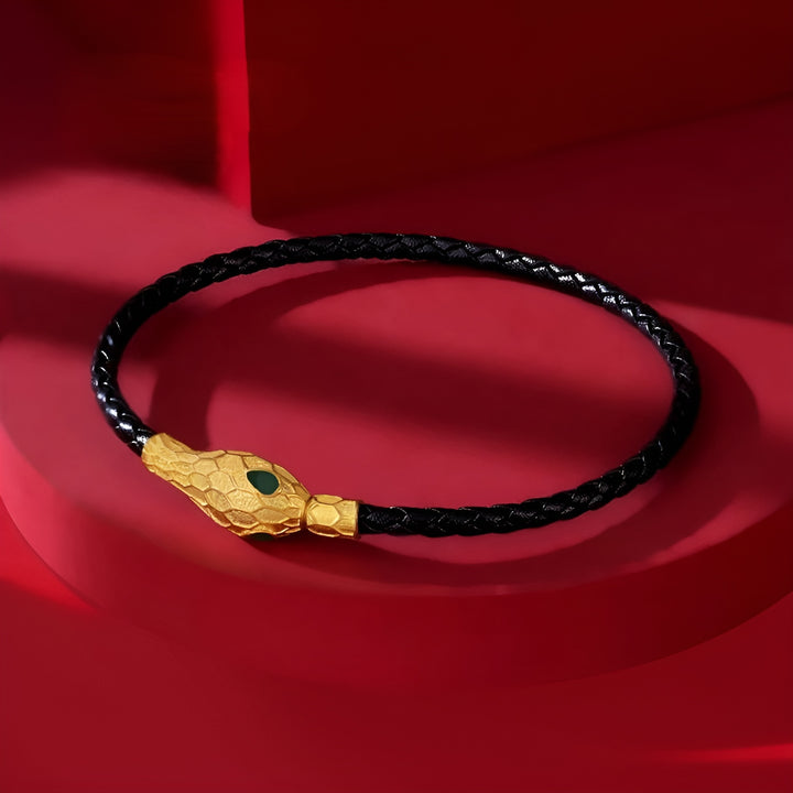 Year of the Snake: Braided Leather Bracelet