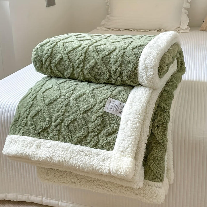 Contemporary Sherpa Fleece Throw Blanket