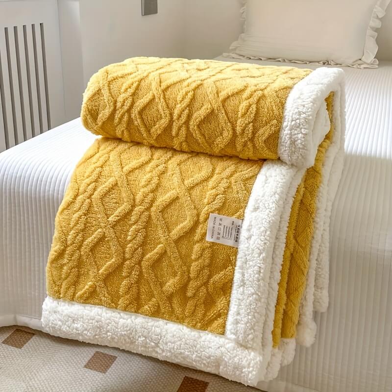 Contemporary Sherpa Fleece Throw Blanket